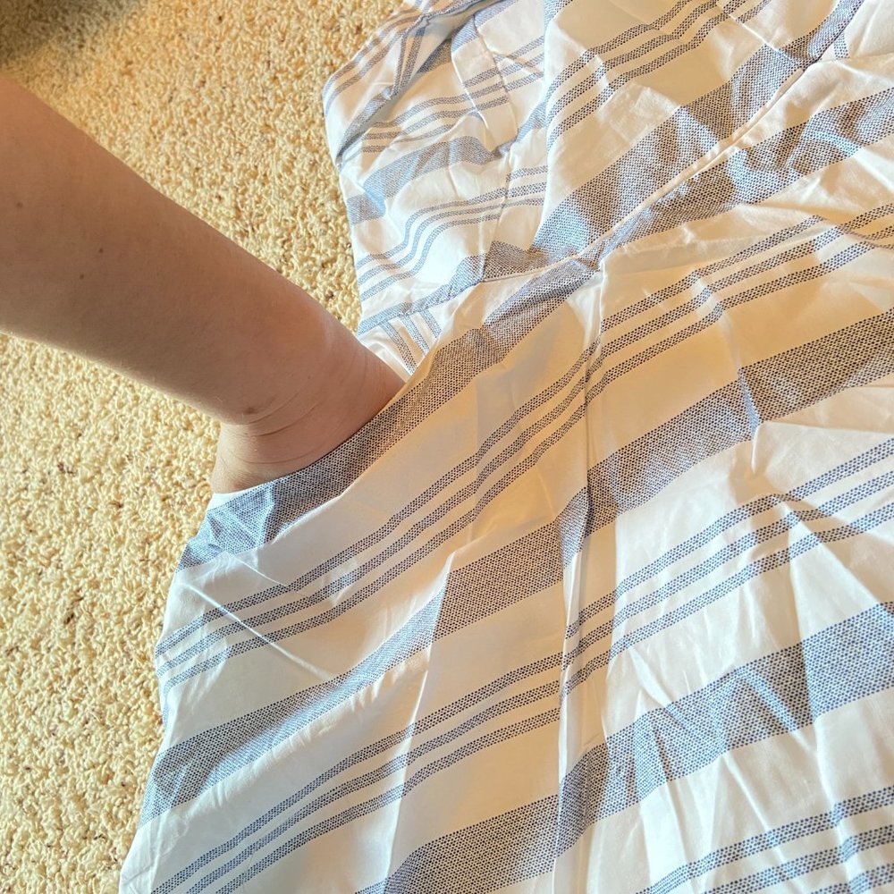 Blue and White Stripped Dress Jun & Ivy Small - Picture 4 of 7